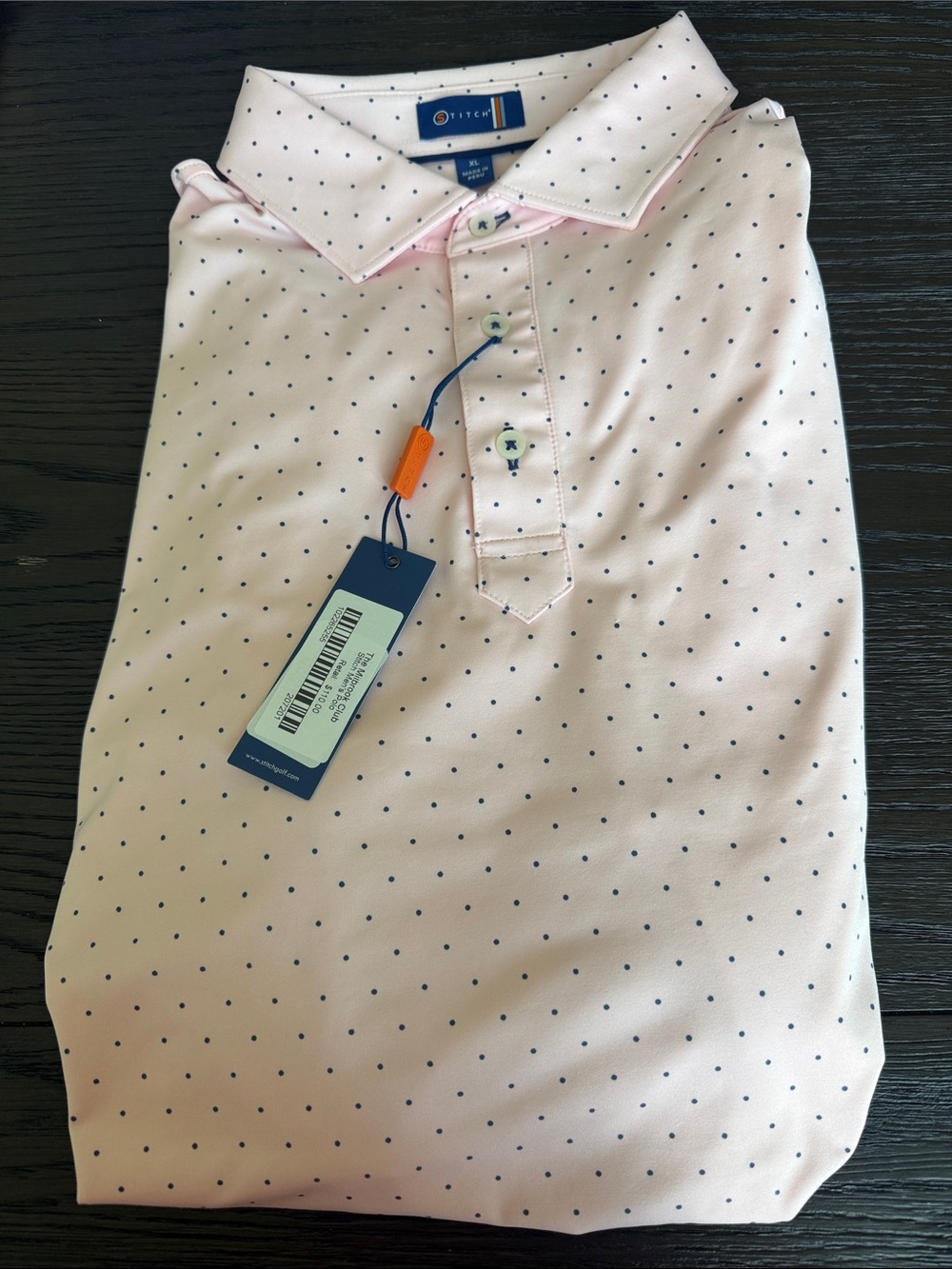 Light Pink Micro Dot Polo Shirt - The Milbrook Club Golf Shirt